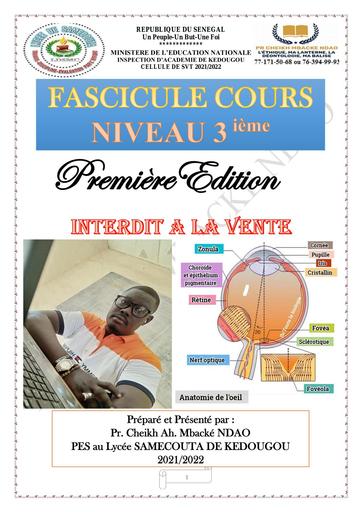 Fascicule cours Svt 3ième Edition 1 by Tehua