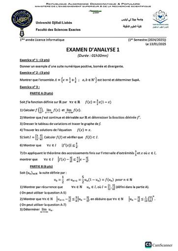 Examen1 Corrigé Analyse 1 MI 2025 BY TEHUA
