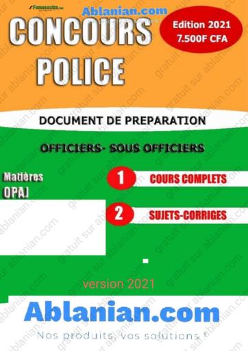 OPAJ CONCOURS DE POLICE 2021 BY TEHUA