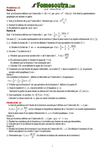 TP 11 Fonction Logarithme Népérien niveau Terminale Scientifique