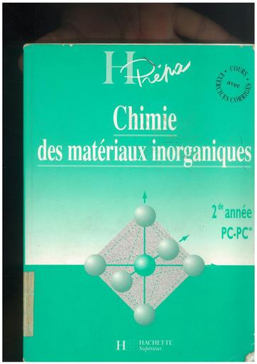 Sup Chimie des matériaux inorganique PC Hprepa