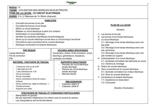 FICHE DE COURS APC COMPLET PC 6ième BY TEHUA