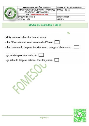 FICHE 1 EDHC CP1 by TEHUA