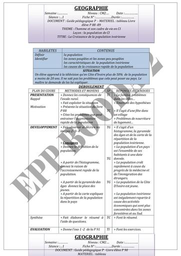 GEOGRAPHIE CM2 1