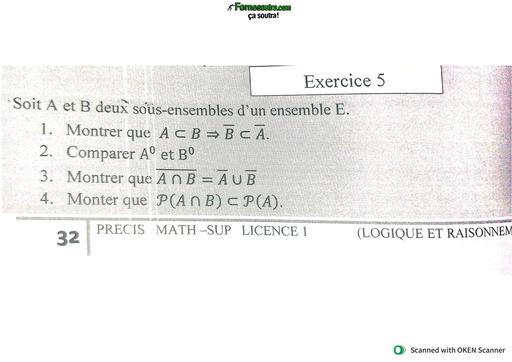 LICENCE MATHS INFO FICHE DE TRAVAUX DIRIGÉS DE LOGIQUE BY TEHUA