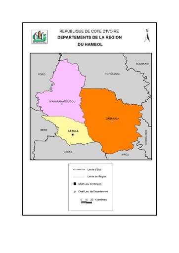 Carte de la région du Hambol